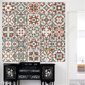 Tranh gạch in hoa văn trang trí tường