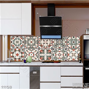 Tranh gạch ô vuông in họa tiết