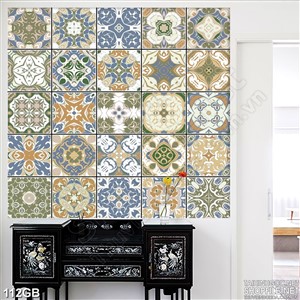 Tranh gạch in họa tiết dán tường
