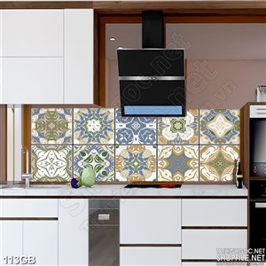 Tranh gạch in uv hoa văn dán tường