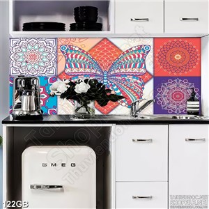 Tranh gạch in cánh bướm trang trí tường