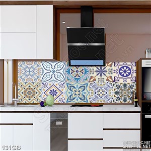 Tranh gạch in chi tiết hoa dán tường