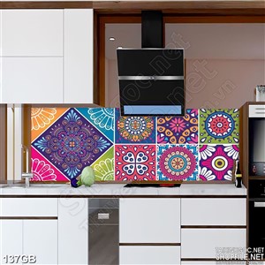 Tranh gạch in màu dán tường