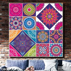 Tranh gạch in màu treo tường