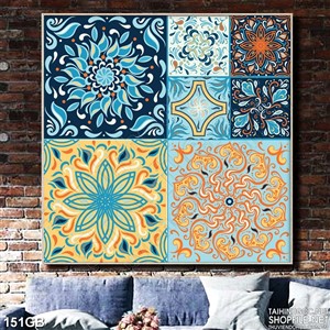 Tranh gạch in bông ốp tường