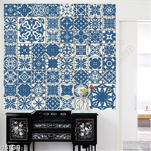 Tranh gạch in hoa tiết nhỏ đơn giản