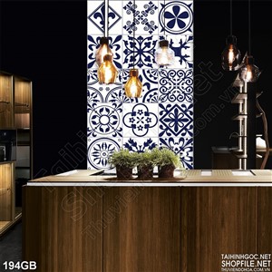Tranh gạch họa tiết đa dạng dán tường