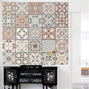 Tranh gạch in chi tiết màu đơn giản