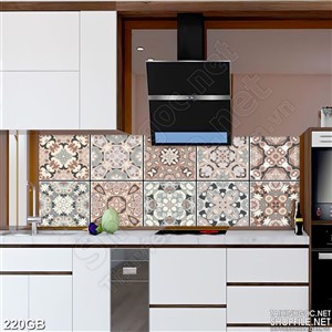 Tranh gạch ốp hoa văn dán tường