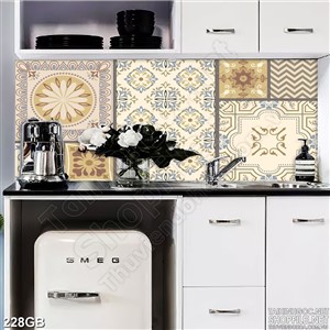 Tranh gạch bông vintage dán tường