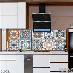 Tranh gạch cổ điển họa tiết sắc màu