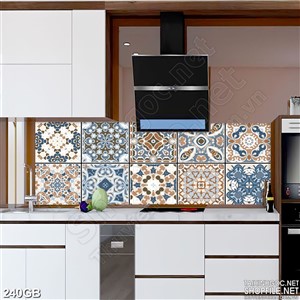 Tranh gạch decal bông họa tiết