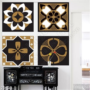 Tranh gạch in uv họa tiết lớn