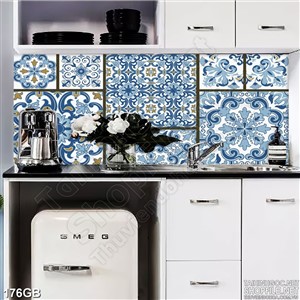 Tranh gạch hoa in màu treo tường