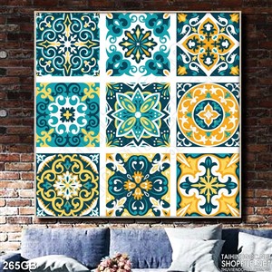 Tranh gạch hoa văn giả dán tường