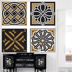 Tranh gạch bông in màu đồng chất lượng cao