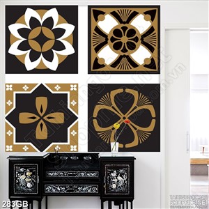 Tranh gạch bông in họa tiết sắc sảo