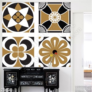 Tranh gạch in họa tiết sắc sảo