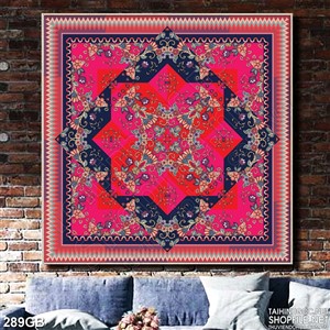 Tranh gạch in họa tiết màu sắc đỏ