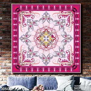 Tranh gạch ốp trang trí họa tiết màu hồng