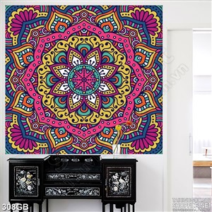 Tranh gạch treo tường in họa tiết hoàng gia