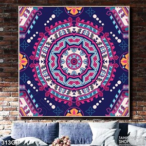 Tranh gạch bông họa tiết màu hồng