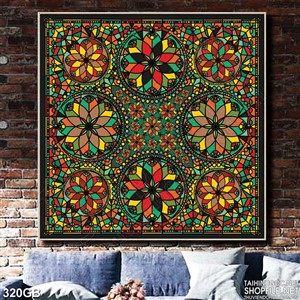 Tranh gạch bông ốp trần cung điện