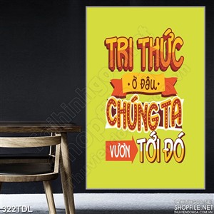 Tranh văn phòng phát huy tri thức in uv