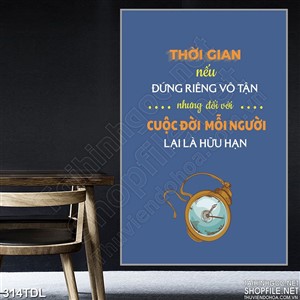 Tranh văn phòng thời gian là vàng in 3d