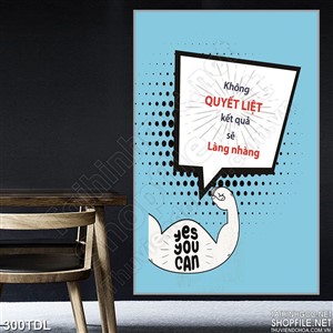 Tranh động lực tranh đấu in treo tường