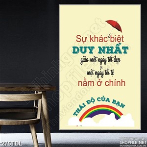 Tranh động lực để có ngày mai tốt đẹp in 3d