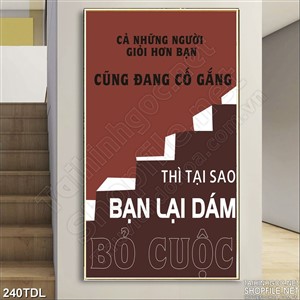 Tranh động lực phấn đấu không ngừng in 3d