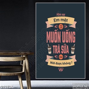 Tranh động lực uống trà sữa