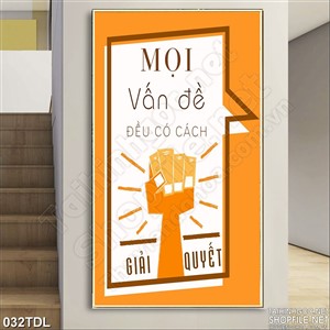 Tranh động lực mọi vấn đề in treo tường
