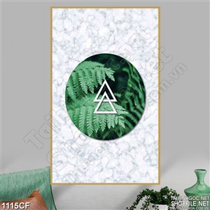 Tranh dán tường quán cà phê đầy lá xanh