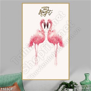 Tranh đôi có hồng trang trí quán cà phê