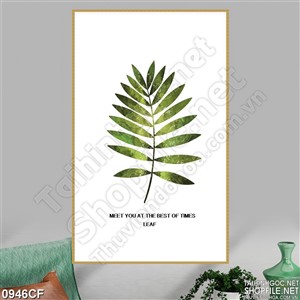 Tranh chiếc lá cô đơn treo tường quán cà phê