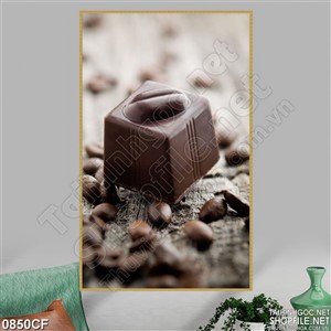 Tranh chiếc kẹo socola hương vị cà phê