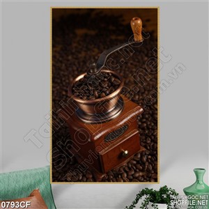 Tranh chiếc máy xay cà phê bằng tay treo tường
