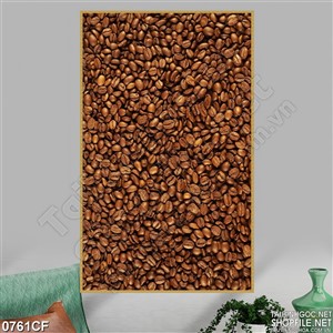 Tranh ngập tràn hạt cà phê treo tường
