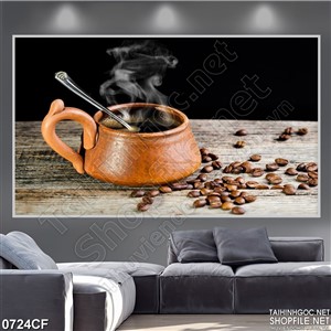 Tranh chiếc cốc cà phê nóng nung bằng đất Tranh chiếc cốc cà phê nóng nung bằng đất