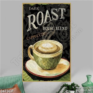 Tranh bức tường đen quán cà phê được vẽ đầy dòng chữ