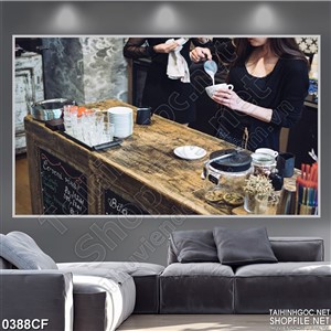 Tranh những cô nàng pha chế cà phê sành điệu