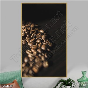 Tranh những hạt cà phe rang treo tường