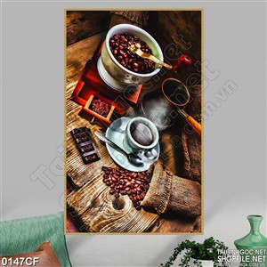 Tranh quá trình chế biến ra một ly cà phê thơm ngon