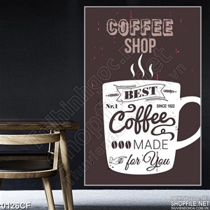 Tranh vẽ trang trí cửa hàng cà phê