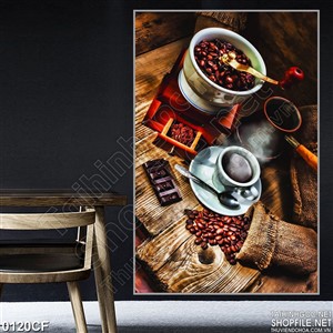 Tranh cách phê chế tách cà phê thơm ngon