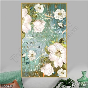 Tranh treo tường quán cà phê in chữ 3d