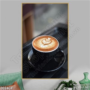 Tranh psd tách cà phê decor cà phê trang trí