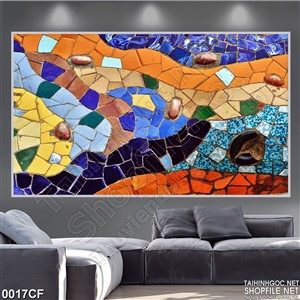 Tranh decor gạch tranh trí quán cà phê chất lượng